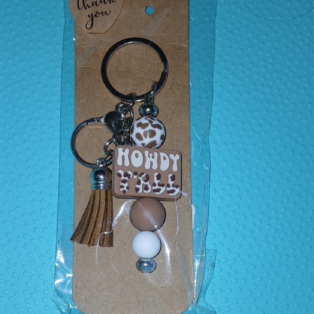 Howdy Fall Keychain with Tassel